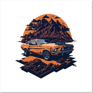 Timeless Appeal: The Story Behind the 1968 Mustang - A Legendary Ride Posters and Art